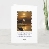 Bald Eagle Dankbarkeit Grußkarte Dankeskarte (Rückseite)