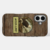 Bald Eagle Dark Wood Grain Case-Mate iPhone Case (Rückseite (Horizontal))