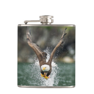 Bald Eagle Der große Fang Flachmann