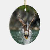 Bald Eagle Der große Fang Keramik Ornament (Rechts)