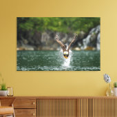 Bald Eagle Der große Fang Leinwanddruck (Insitu (Wohnzimmer))