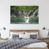 Bald Eagle Der große Fang Leinwanddruck (Insitu (Schlafzimmer))