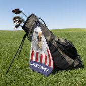 Bald Eagle, die amerikanische Flagge Patriotisch Golfhandtuch (Gras)