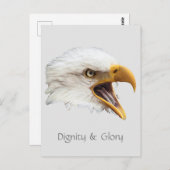 Bald Eagle Dignity & Glory anpassbar Postkarte (Vorne/Hinten)