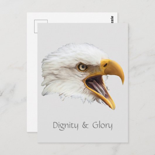 Bald Eagle Dignity & Glory anpassbar Postkarte (Vorne/Hinten)