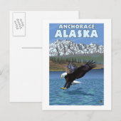 Bald Eagle Diving - Anchorage, Alaska Postkarte (Vorne/Hinten)