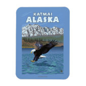 Bald Eagle Diving - Katmai, Alaska Magnet (Vertikal)