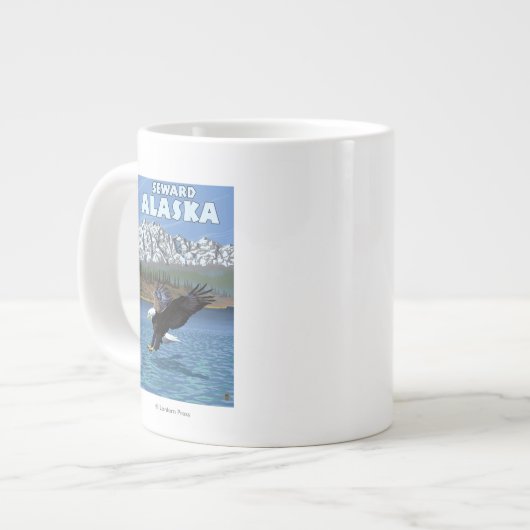 Bald Eagle Diving - Seward, Alaska Jumbo-Tasse (Vorderseite Links)