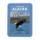 Bald Eagle Diving - Seward, Alaska Magnet (Vertikal)