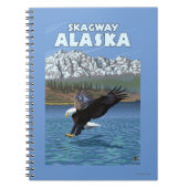 Bald Eagle Diving - Skagway, Alaska Notizblock (Vorderseite)