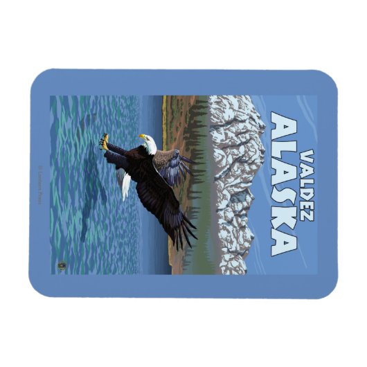 Bald Eagle Diving - Valdez, Alaska Magnet (Horizontal)