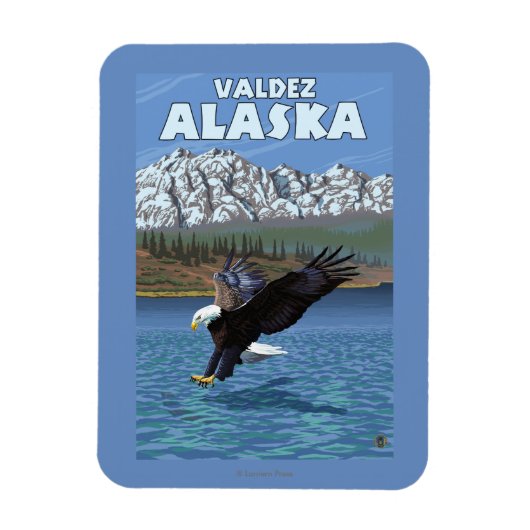 Bald Eagle Diving - Valdez, Alaska Magnet (Vertikal)