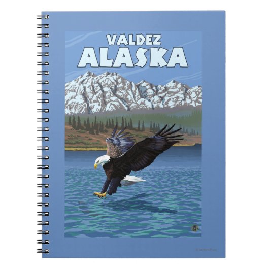 Bald Eagle Diving - Valdez, Alaska Notizblock (Vorderseite)