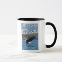 Bald Eagle Diving - Vintage Travel Poster