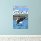 Bald Eagle Diving - West Yellowstone, MT Leinwanddruck (Insitu (Holzboden))