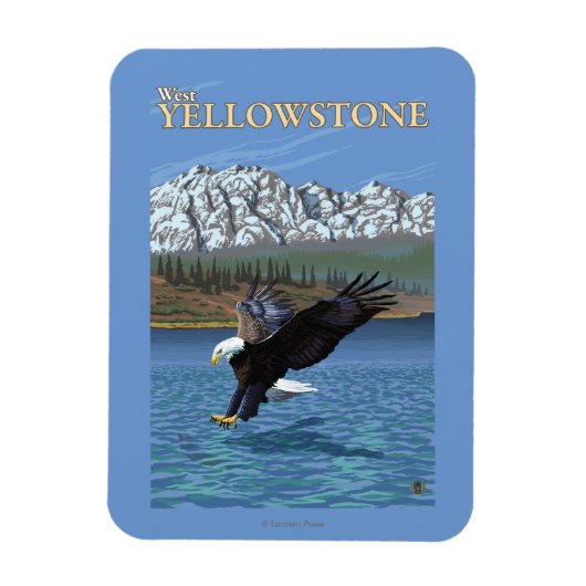 Bald Eagle Diving - West Yellowstone, MT Magnet (Vertikal)