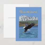 Bald Eagle Diving - West Yellowstone, MT Postkarte (Vorne/Hinten)