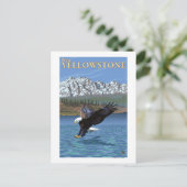 Bald Eagle Diving - West Yellowstone, MT Postkarte (Stehend Vorderseite)