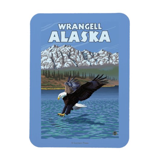 Bald Eagle Diving - Wrangell, Alaska Magnet (Vertikal)