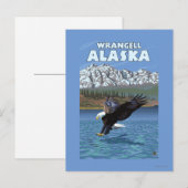 Bald Eagle Diving - Wrangell, Alaska Postkarte (Vorne/Hinten)