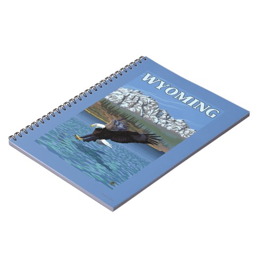 Bald Eagle Diving - Wyoming Notizblock (Linke Seite)