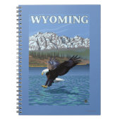 Bald Eagle Diving - Wyoming Notizblock (Vorderseite)