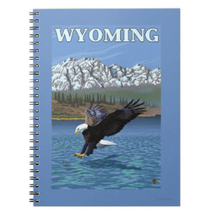 Bald Eagle Diving - Wyoming Notizblock