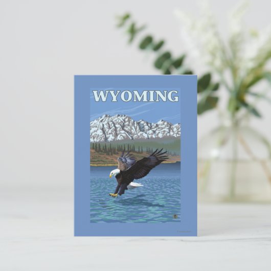 Bald Eagle Diving - Wyoming Postkarte (Stehend Vorderseite)