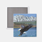 Bald Eagle Diving - Yellowstone Nationalpark Magnet (Vorderseite/Rückseite)
