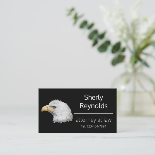 Bald Eagle einfach anpassbar Visitenkarte (Stehend Vorderseite)