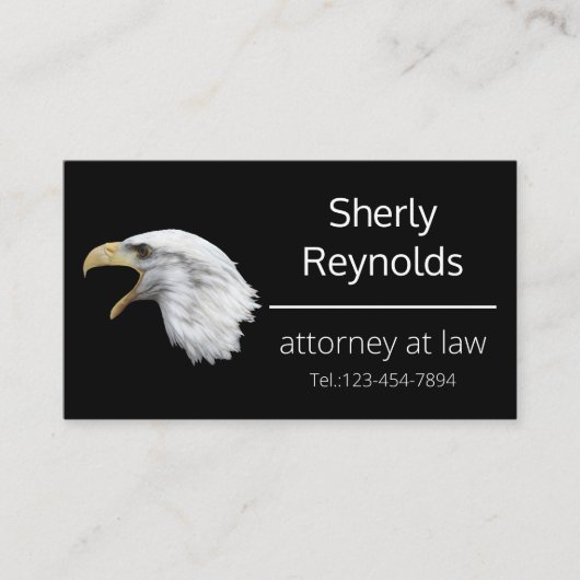 Bald Eagle elegant anpassbar Visitenkarte (Vorderseite)
