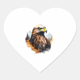 Bald Eagle Falconer Hunter Natur Ornithologe Herz-Aufkleber