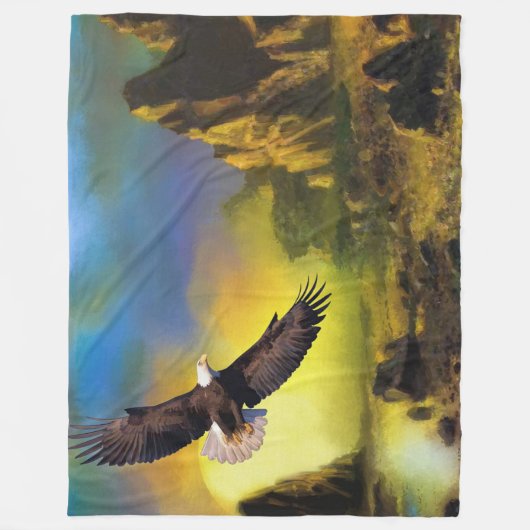 Bald Eagle Fleece Blanket (Vorderseite)