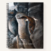 Bald Eagle Flight Rocks Notizblock (Vorderseite)