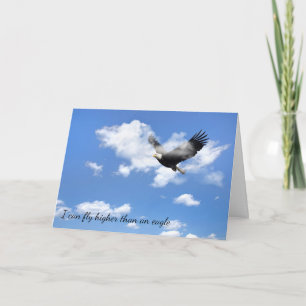 Bald Eagle flying in clouds Karte