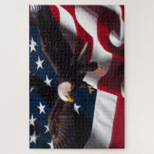 Bald Eagle flying in front and looking Puzzle (Vertikal)