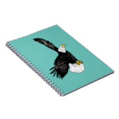 Bald Eagle Flying Notebook - Your Colors - Text Notizblock (Rechte Seite)