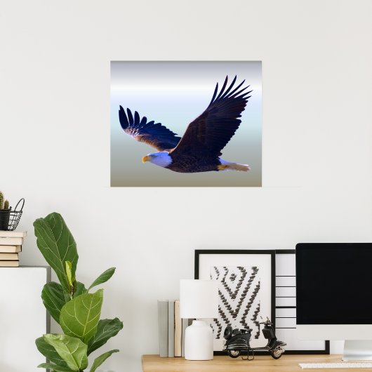 Bald Eagle Flying Poster (Heimbüro)