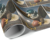Bald Eagle Flying With Football In Sports Stadium Geschenkpapier (Rolleneckpunkt)