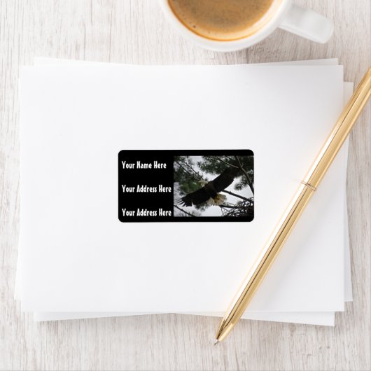 Bald Eagle Foto Adressaufkleber (Insitu)