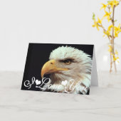 Bald Eagle Foto-Bild I Liebe Sie Karte (Gelbe Blume)