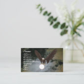 Bald Eagle Full Moon Fantasy Business Card Visitenkarte (Stehend Vorderseite)
