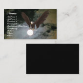 Bald Eagle Full Moon Fantasy Business Card Visitenkarte (Vorne/Hinten)
