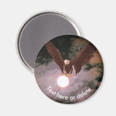Bald Eagle Full Moon Fantasy Personalized Magnet (Vorderseite/Rückseite)