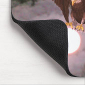 Bald Eagle Full Moon Night Sky Fantasy Mousepad (Ecke)