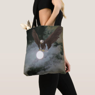 Bald Eagle Full Moon Night Sky Fantasy Tasche