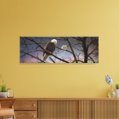 Bald Eagle Full Moon Wildlife Fotografie Leinwanddruck (Insitu (Wohnzimmer))
