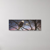 Bald Eagle Full Moon Wildlife Fotografie Leinwanddruck (Vorderseite)