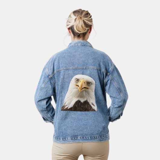 Bald Eagle Funny Face Kunstfotografie Jeansjacke (Modell)