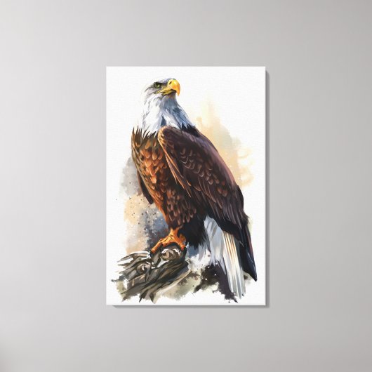 Bald Eagle Gemälde Canvas Print Leinwanddruck (Vorderseite)